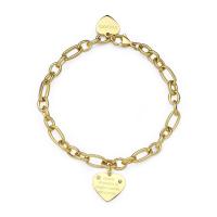 Bracciale dorato serie Be My Family con cuore per sorella