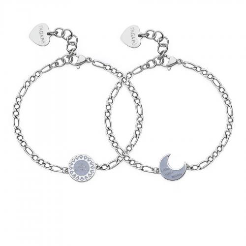 Coppia di bracciali sole e luna