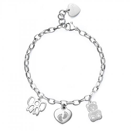 Bracciale serie Happy con ciondoli "Hug me"