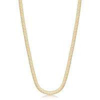 Collana dorata serie Chunky a maglia piatta