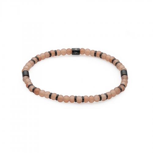 Bracciale serie Madera in vetro marrone