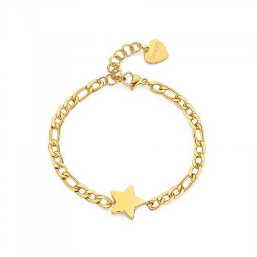 Bracciale dorato serie My Love con stella