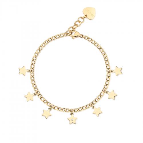 Bracciale dorato serie Message con stelle