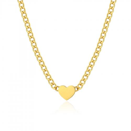 Collana dorata serie My Love con cuore