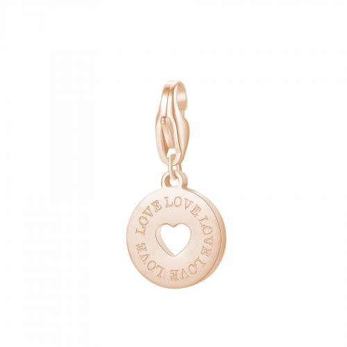 Charm dorato rosa serie Happy "Love"