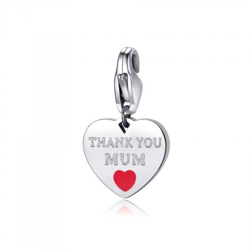 Charm serie Happy "Thank You Mum" a cuore