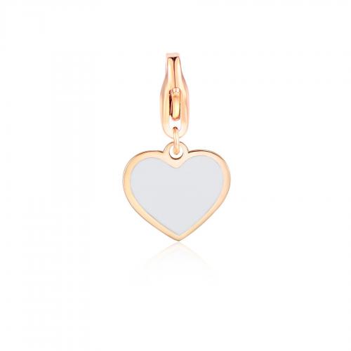 Charm dorato rosa serie Happy a cuore