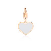 Charm dorato rosa serie Happy a cuore