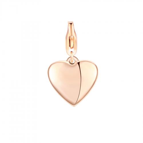 Charm dorato rosa serie Happy a cuore