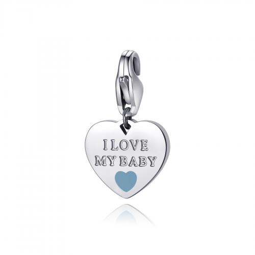 Charm serie Happy "I love my baby" a cuore