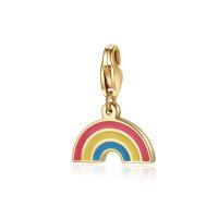 Charm dorato serie Happy ad arcobaleno