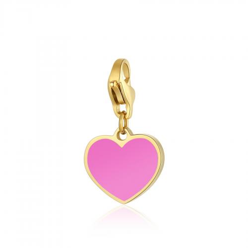 Charm dorato serie Happy a cuore