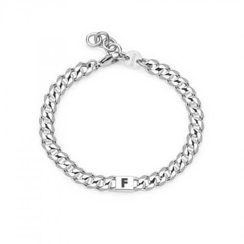 Bracciale serie Monogram con lettera F