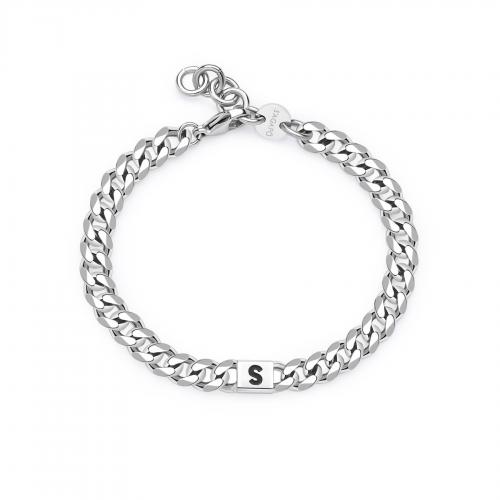 Bracciale serie Monogram con lettera S