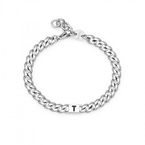 Bracciale serie Monogram con lettera T