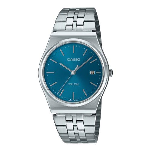 Orologio analogico unisex, quadrante blu