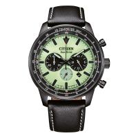 Cronografo Eco-Drive serie Aviator, quadrante nero/bianco