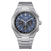 Crono Eco Drive Super Titanio, quadrante blu