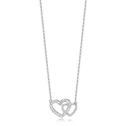 Collana serie Twice con doppio cuore