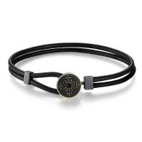 Bracciale in caucciÃÂ¹ con chiusura centrale circolare