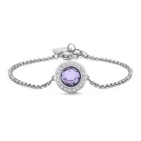 Bracciale serie Luna con cristallo lilla