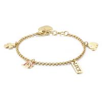 Bracciale dorato serie Get Lucky con portafortuna