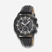 Cronografo Eco-Drive con cinturino in pelle