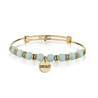 Bracciale rigido dorato serie Happy "Spirituality"