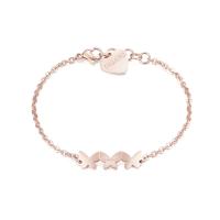 Bracciale rosato serie Trio con farfalle