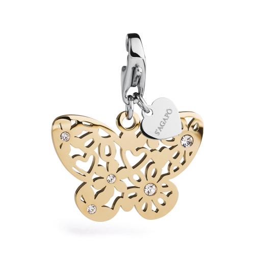 Charm serie Happy a farfalla dorata