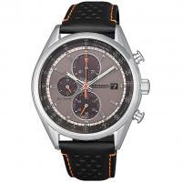 Cronografo Eco-Drive con cinturino in pelle