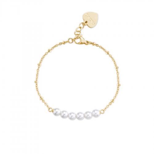 Bracciale dorato serie Wisdom con perle