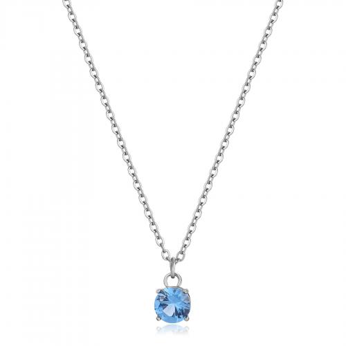 Collana serie Dazzly con punto luce blu