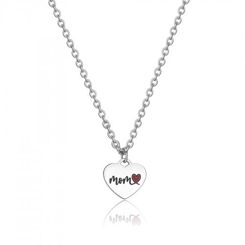 Collana serie Be My Family "Mom" con cuore