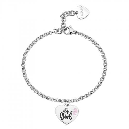 Bracciale serie Be My Family con cuore "It's a girl"