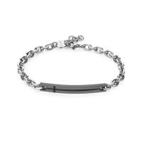 Bracciale serie Proud con piastra nera