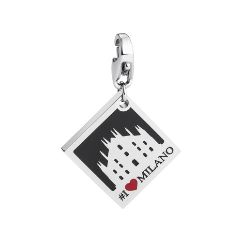 Charm serie Happy a piastra "#I love Milano"