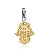 Charm dorato serie Happy a mano di Fatima