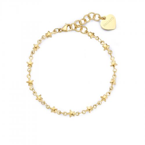 Bracciale dorato serie Chunky a stelline