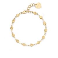 Bracciale dorato serie Chunky a quadrifogli