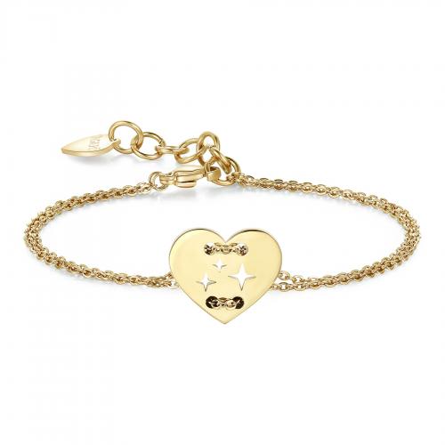 Bracciale doppio dorato serie Be My Always con cuore