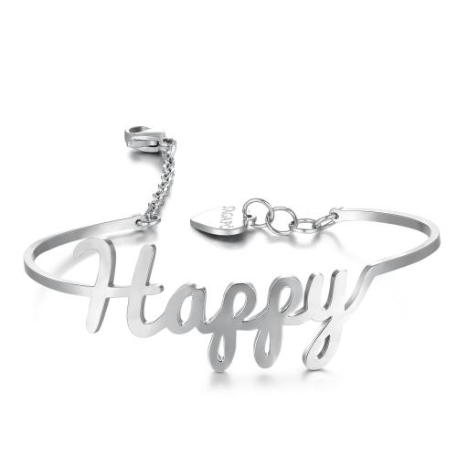 Bracciale rigido serie Write "Happy"