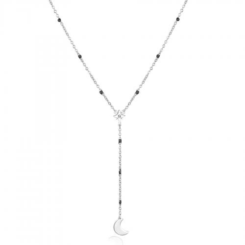 Collana serie Droplet con luna e stella