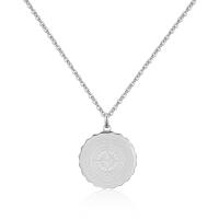 Collana serie Lucky Coin con piastra con rosa dei venti