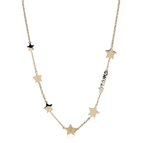 Collana dorata serie Fancy con stelle