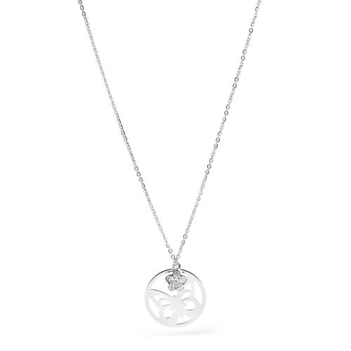 Collana serie Lucky Hoop con farfalla e fiore