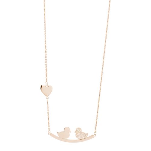 Collana rosa serie Kiss con papere