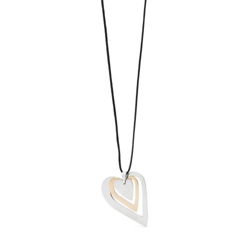 Collana serie Oslo in cordino con cuore triplo