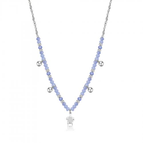 Collana serie Glint con sfere blu e tartaruga