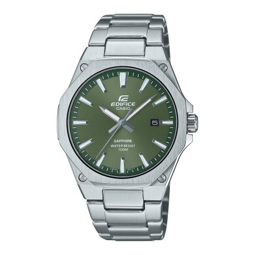 Orologio analogico Edifice in acciaio, verde, serie slim